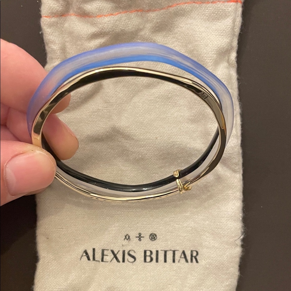 Alexis Bittar Gold and Lavender Bracelet